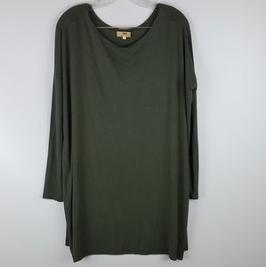 PIKO 1988 | OVERSIZE 3/4 SLEEVE OLIVE TUNIC